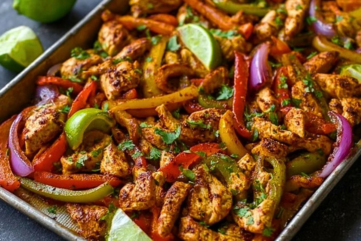 30 Minute Sheet Pan Chicken Fajitas