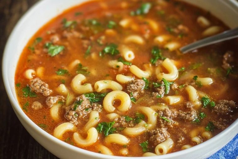 Beef and Macaroni Soup