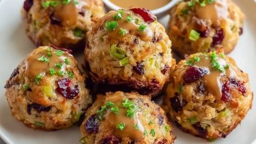 Cranberry Turkey Stuffing Balls