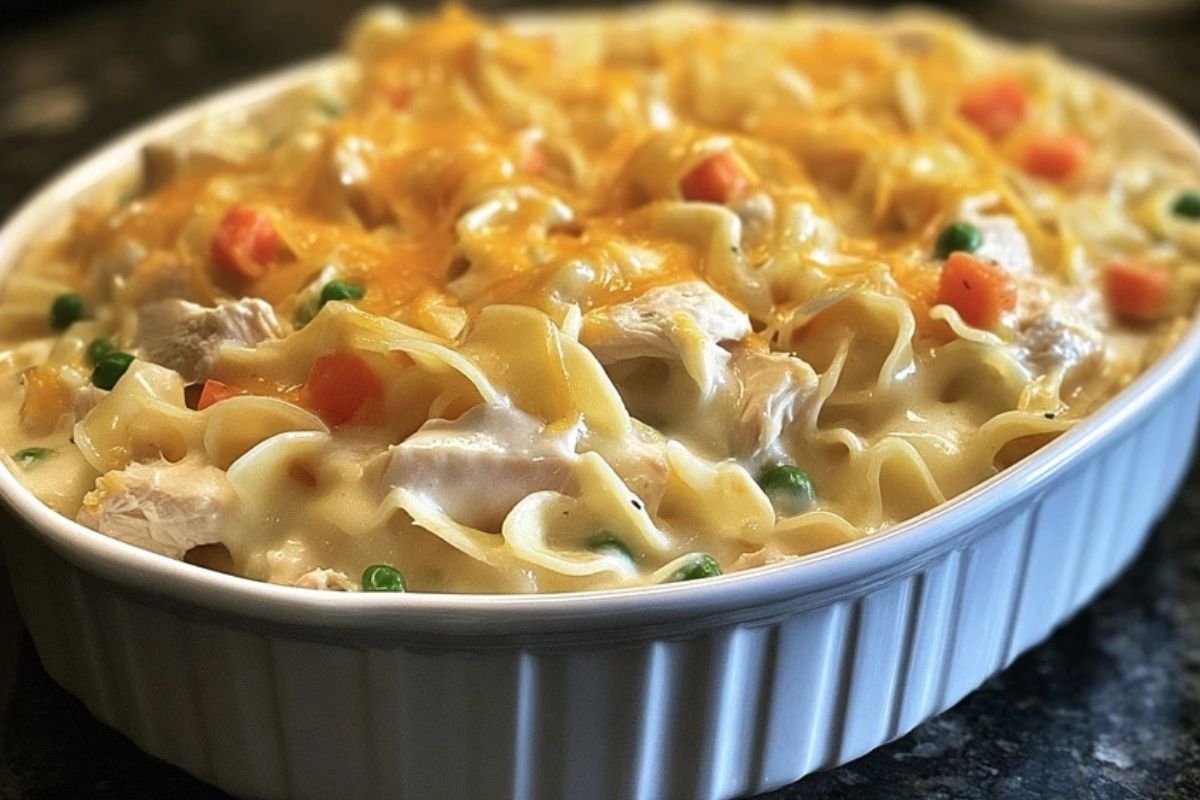 Creamy Million Dollar Chicken Noodle Casserole