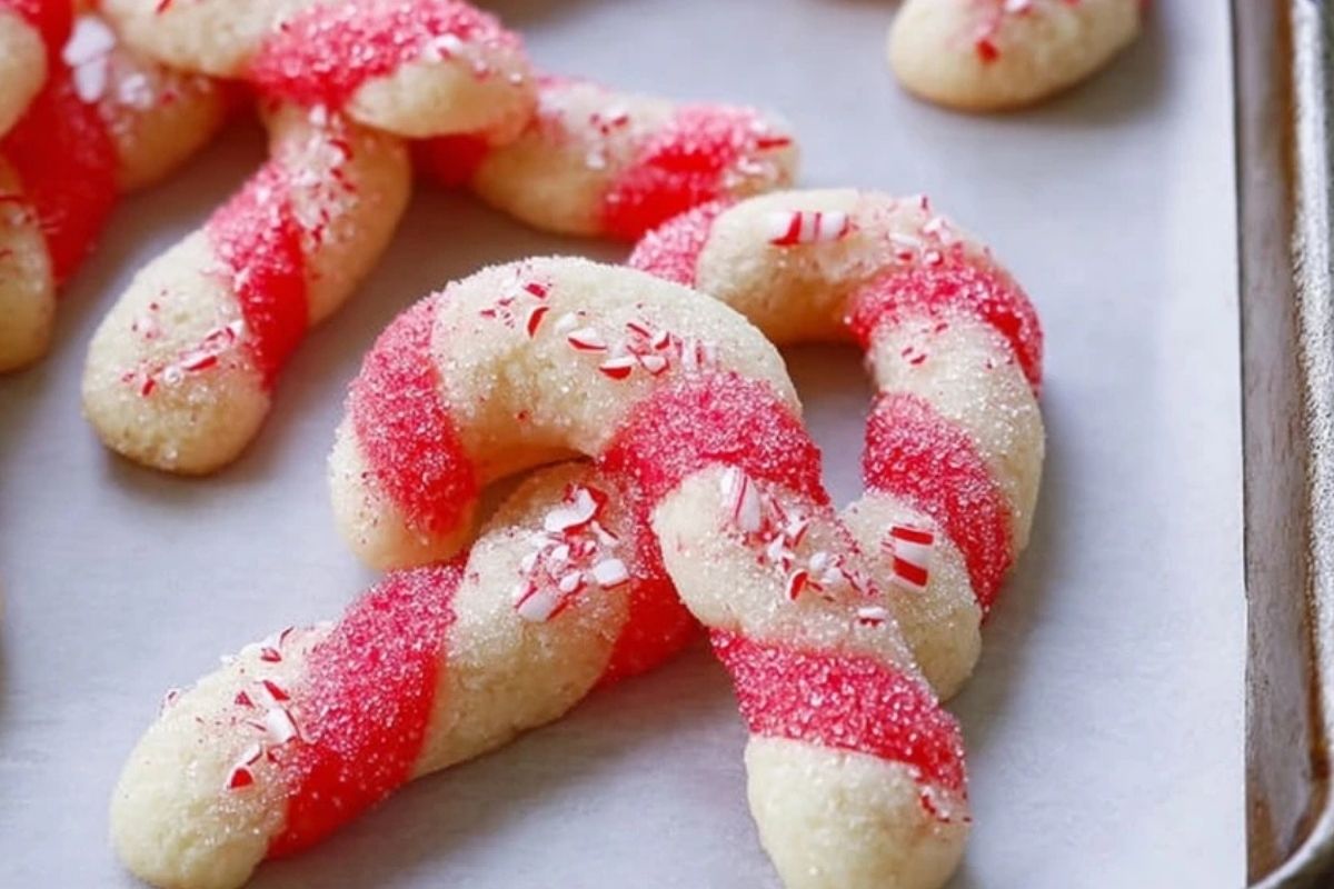 Crispy Candy Cane Cookies