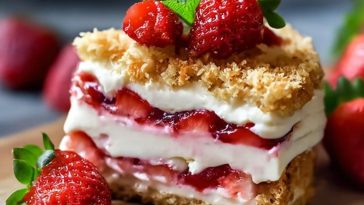 Crispy Strawberry Cheesecake Sandwich