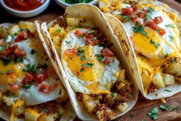 Easy Potato, Egg, and Cheese Breakfast Tacos