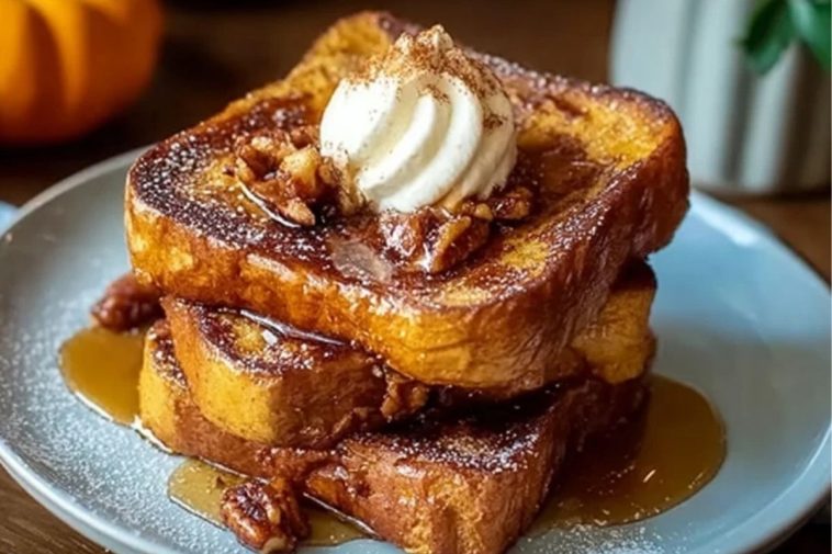 Fall Pumpkin French Toast Breakfast