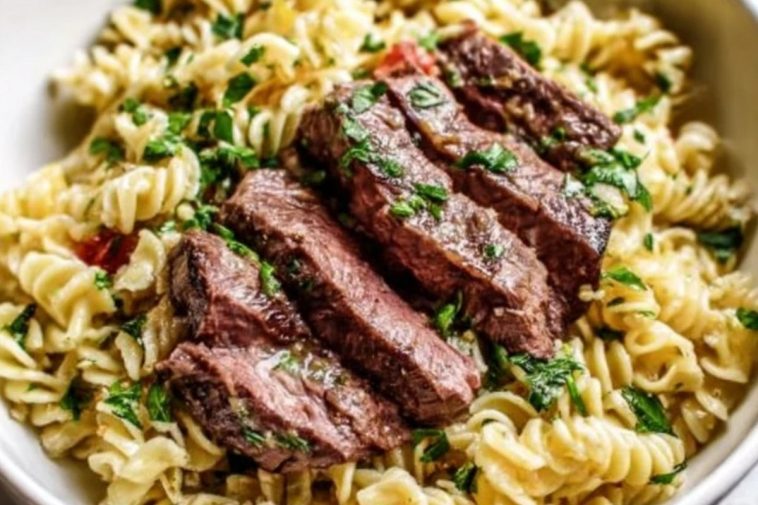 Garlic Butter Steak Lightning Noodles