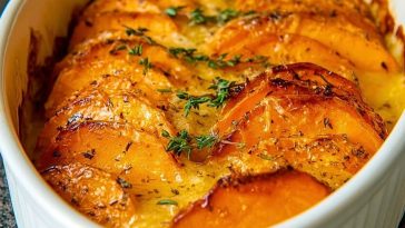Garlic Scalloped Sweet Potatoes