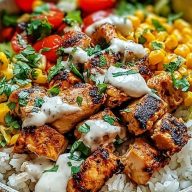 Healthy Chicken Rice Bowl with Street Corn
