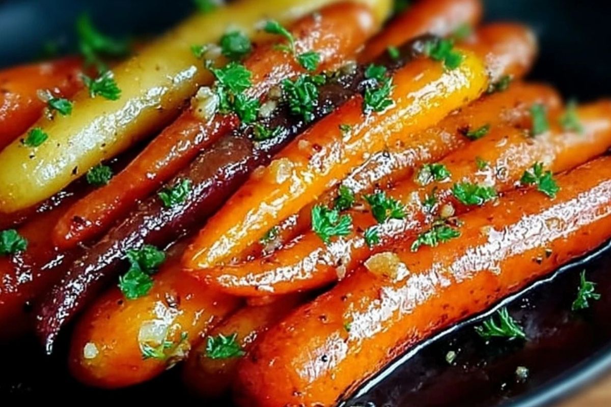 Honey Garlic Butter Roasted Carrots