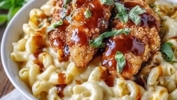 Honey Pepper Chicken Mac Cheese
