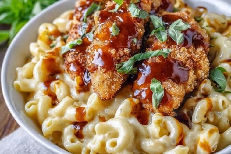Honey Pepper Chicken Mac Cheese