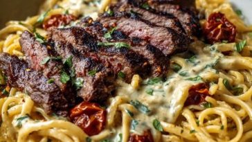 One-Pan Spicy Honey Garlic Steak Pasta