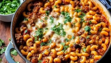 One Pot Chili Mac and Cheese