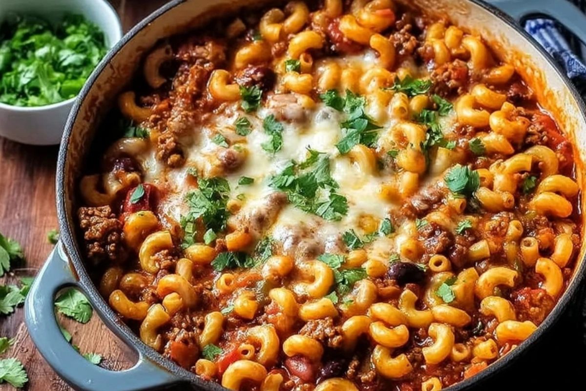 One Pot Chili Mac and Cheese