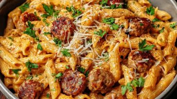 One Pot Creamy Cajun Sausage Pasta