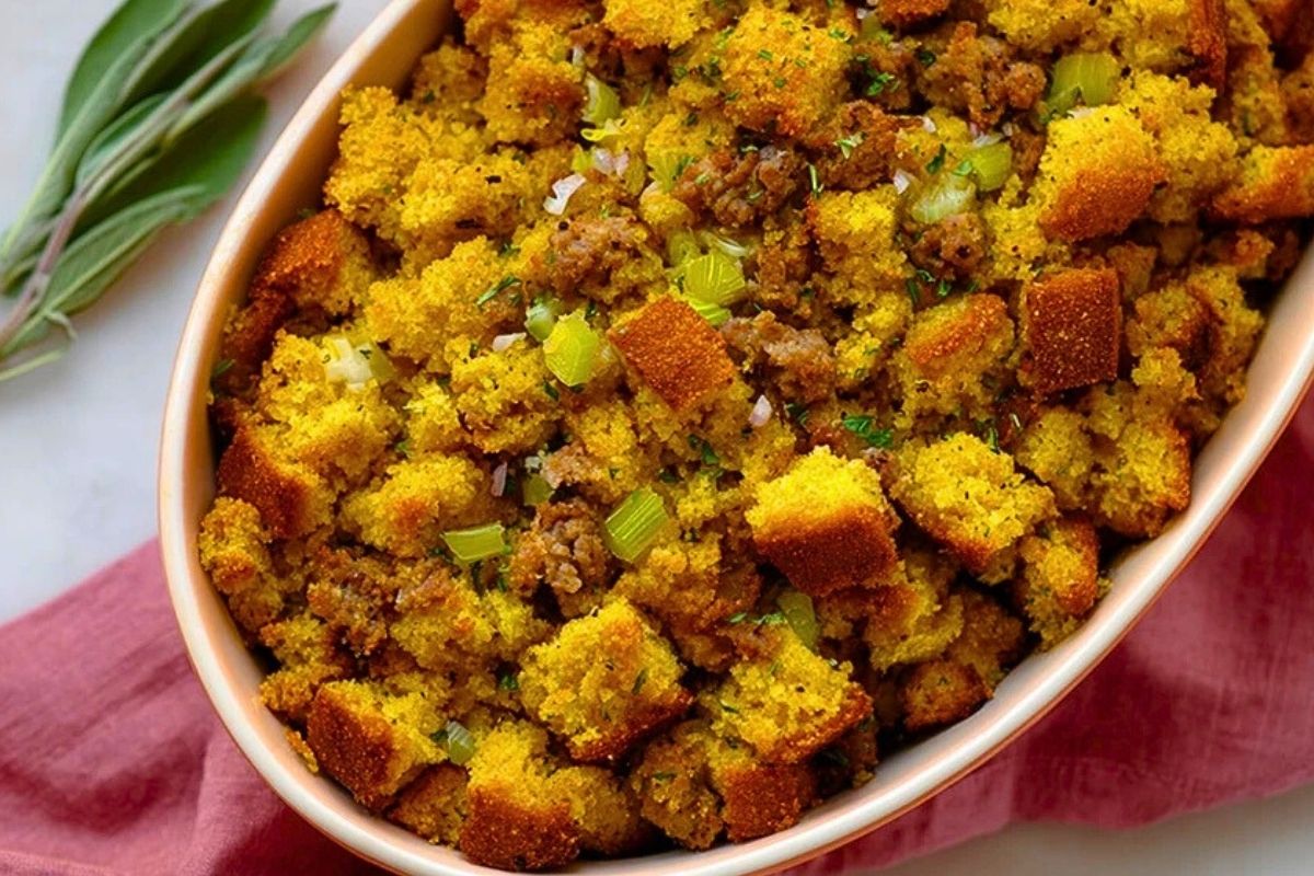 Sausage Southern Cornbread Stuffing
