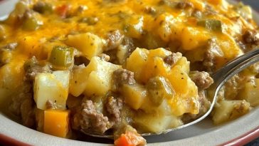 Cheesy Beef & Frozen Potato Casserole