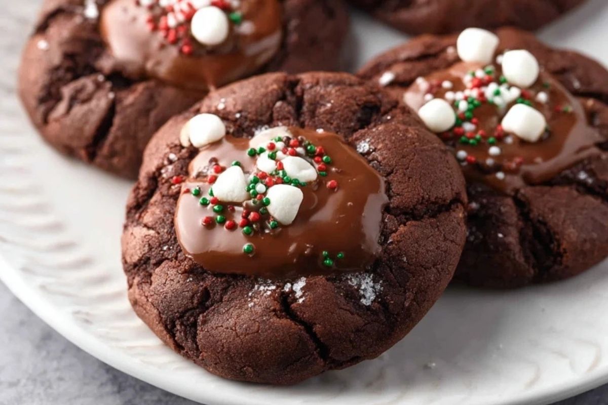 Chewy Hot Cocoa Cookies