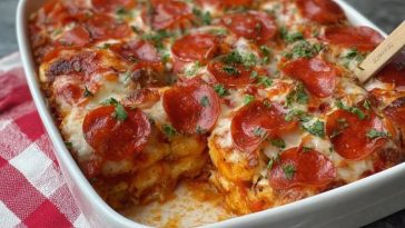 Chopped Biscuit Pizza Casserole