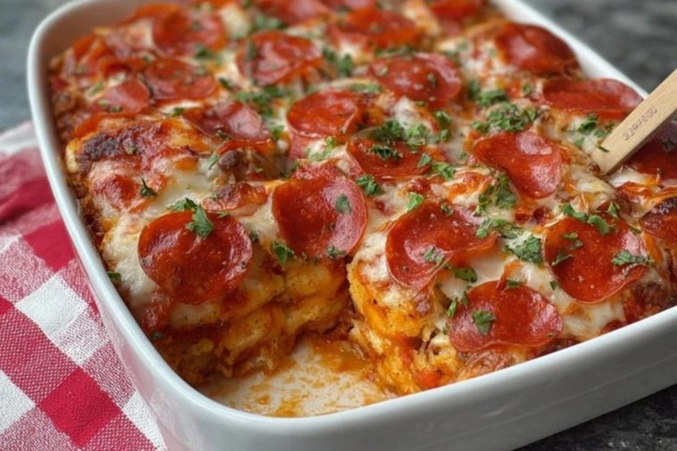 Chopped Biscuit Pizza Casserole