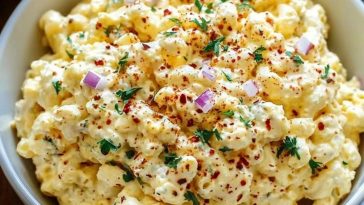Creamy Deviled Egg Macaroni Salad