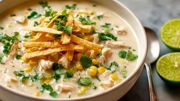 Creamy White Chicken Enchilada Soup