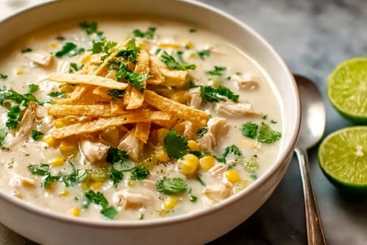 Creamy White Chicken Enchilada Soup