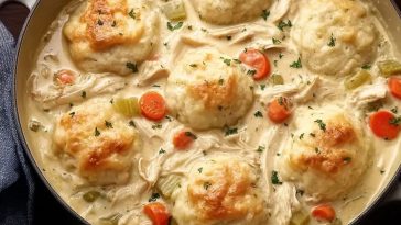 Easy Chicken and Dumplings with Biscuits