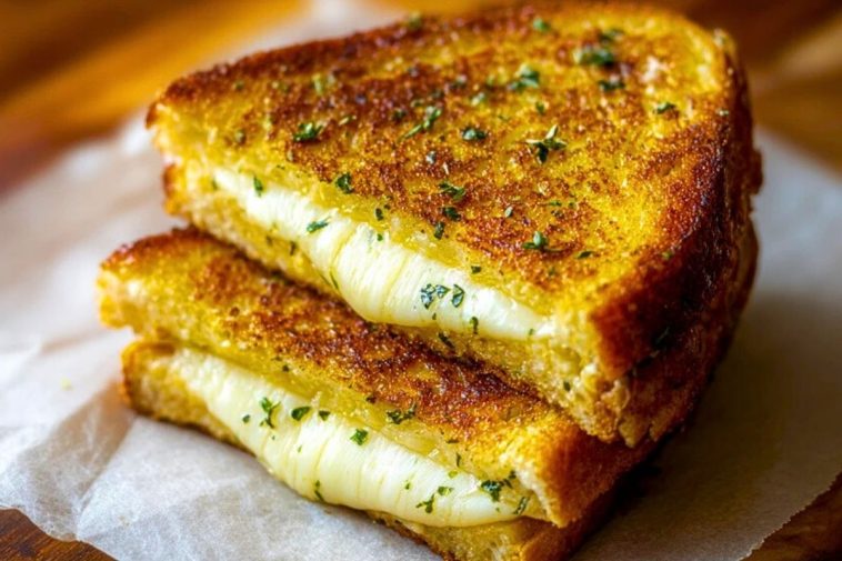 Garlic Bread Grilled Cheese