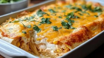 White Chicken Enchilada Casserole