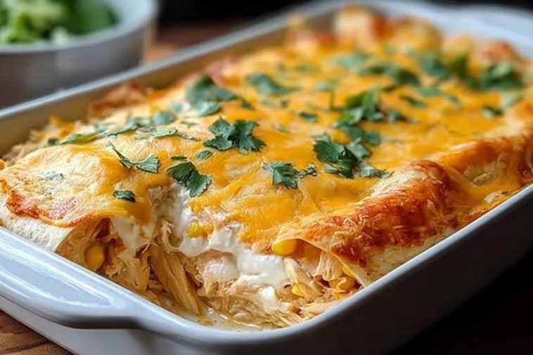 White Chicken Enchilada Casserole