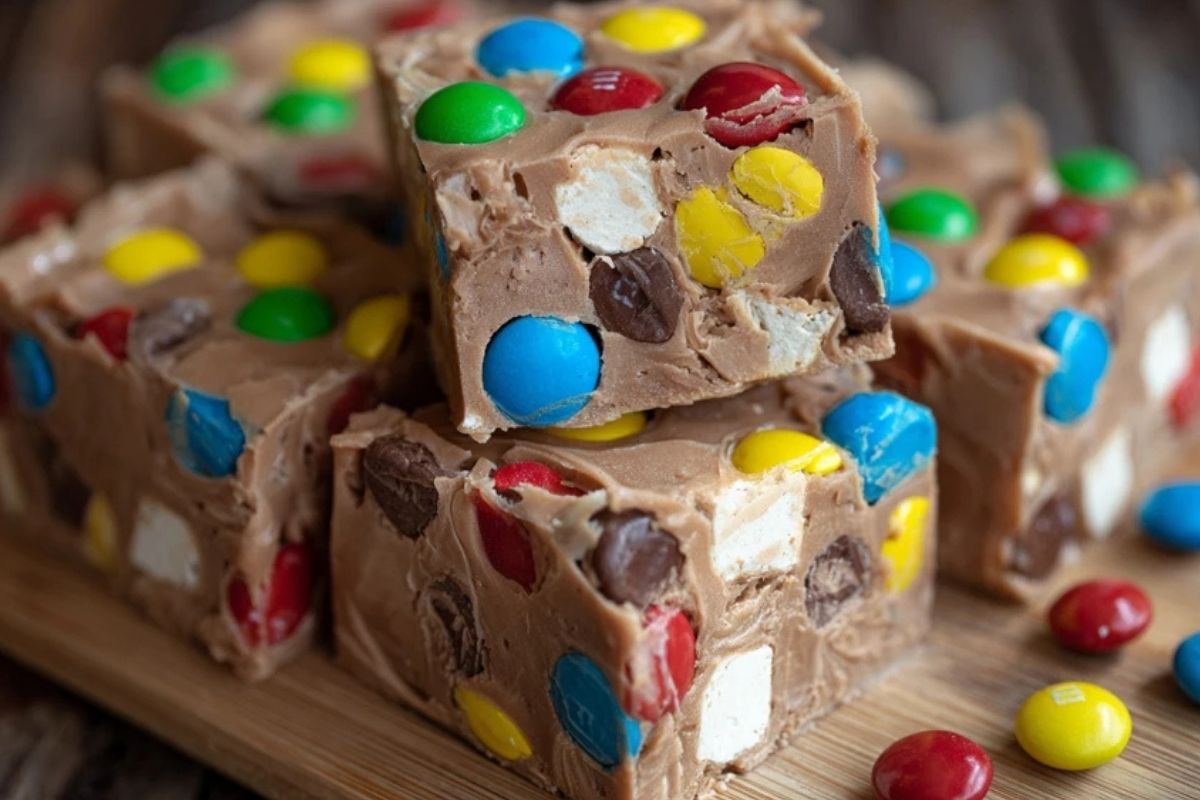 Chocolate Marshmallow M&M Fudge