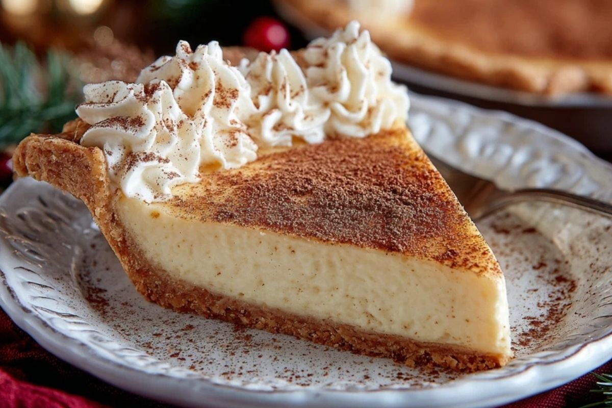 Christmas Eve Custard Pie with Cinnamon & Vanilla