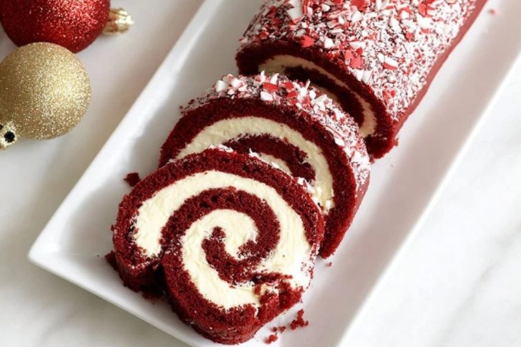 Christmas Red Velvet Cake Roll
