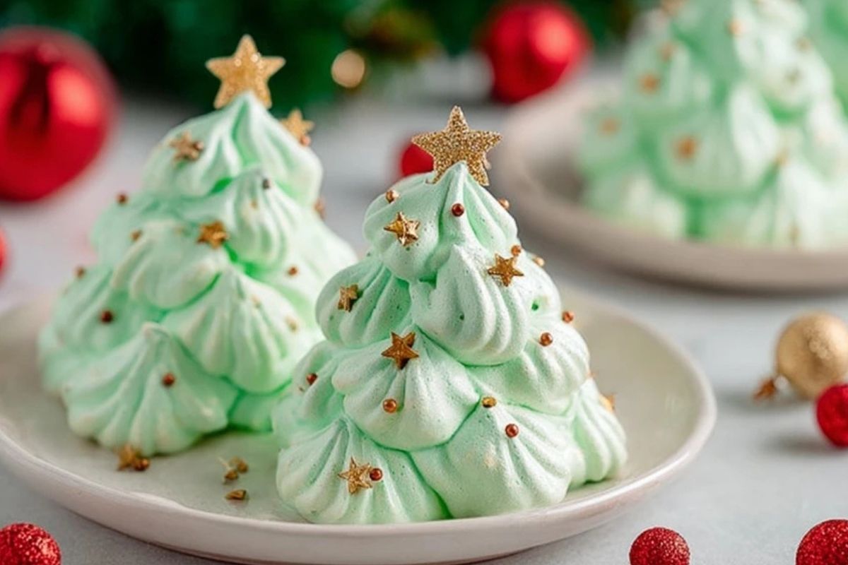Festive Meringue Christmas Trees