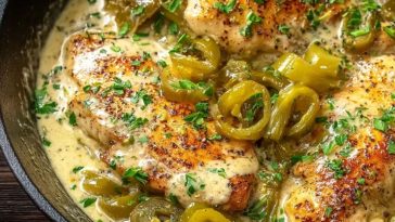 Flavorful Creamy Pepperoncini Chicken Skillet