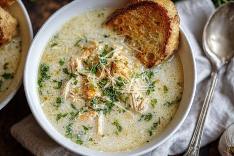 Garlic Parmesan Chicken Soup