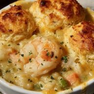 Cheddar Bay Biscuit Seafood Pot Pie
