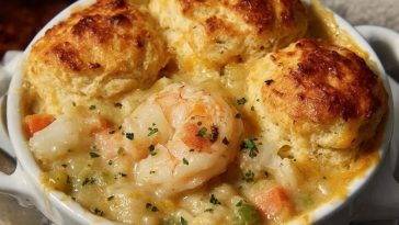 Cheddar Bay Biscuit Seafood Pot Pie