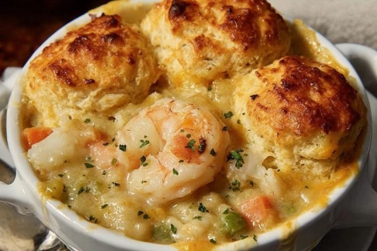 Cheddar Bay Biscuit Seafood Pot Pie