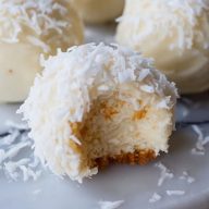 Coconut Snowball Cheesecake Bites