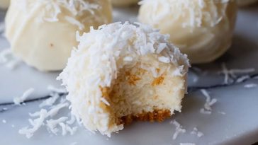 Coconut Snowball Cheesecake Bites