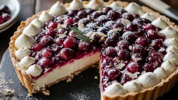 Cranberry White Chocolate Tart