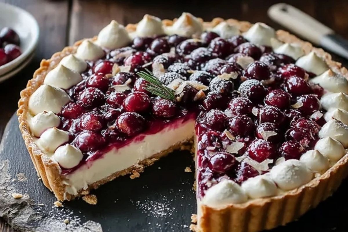 Cranberry White Chocolate Tart