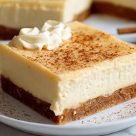 Eggnog Cheesecake Bars