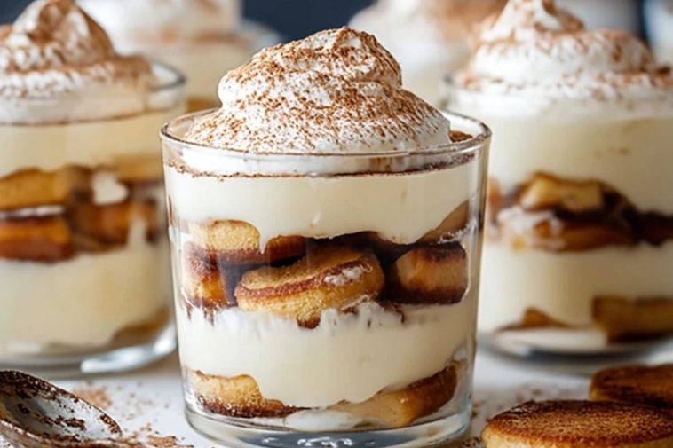 Eggnog Tiramisu Cups