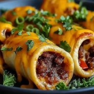 Garlic Butter Cheeseburger Rollups