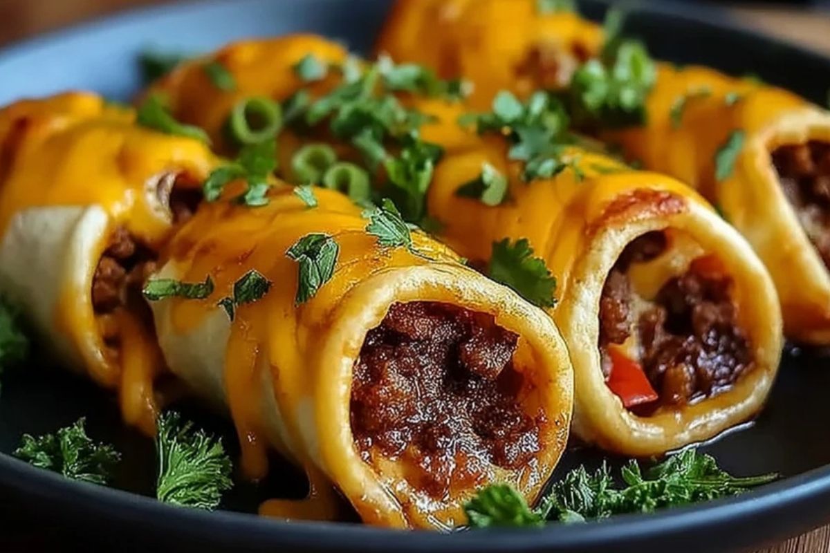 Garlic Butter Cheeseburger Rollups