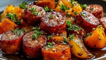 Honey Garlic Sausage Sweet Potatoes