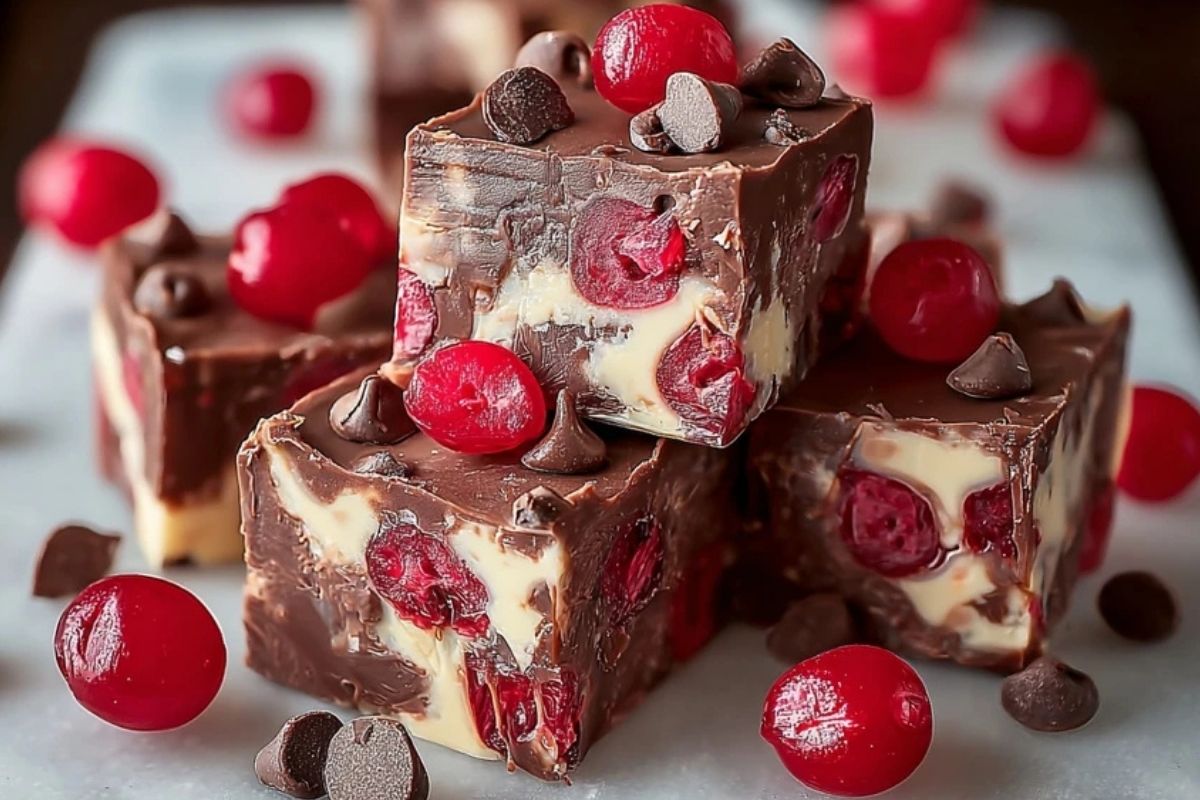 Irresistible Cherry Garcia Fudge