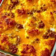 Quick Biscuit And Sausage Egg Bake